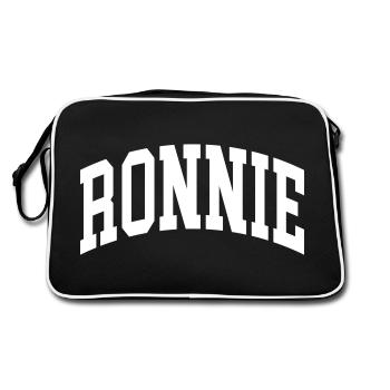 Ronnie - Retro Bag - black/white - Back