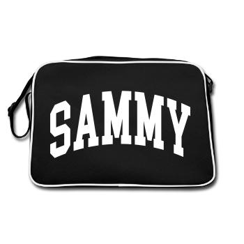 Sammy - Sac Retro - noir/blanc - Dos