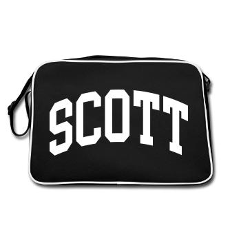 Scott - Retro Bag - black/white - Back