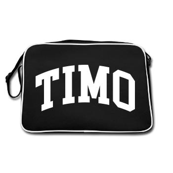 Timo - Sac Retro - noir/blanc - Dos