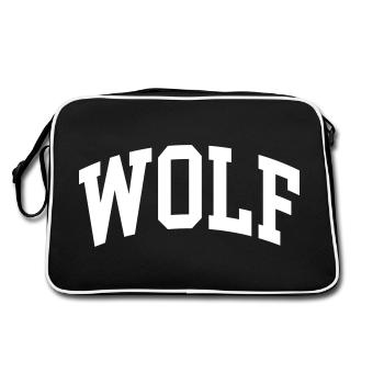Wolf - Retro Bag - black/white - Back