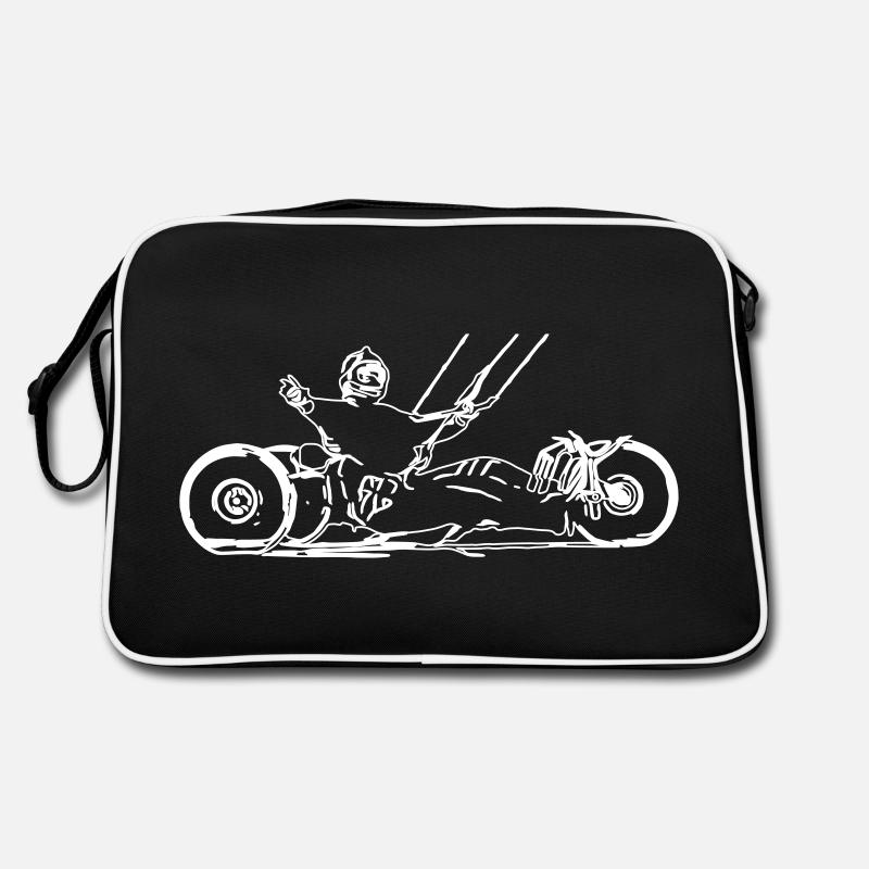 Kitebuggy from the side with white outer contour Retro Bag