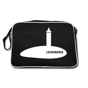 Leonberg - Retro Tasche - Schwarz/Weiß - Hinten