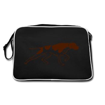 Pointer Anglais - Sur Point - Sac Retro - noir/blanc - Dos