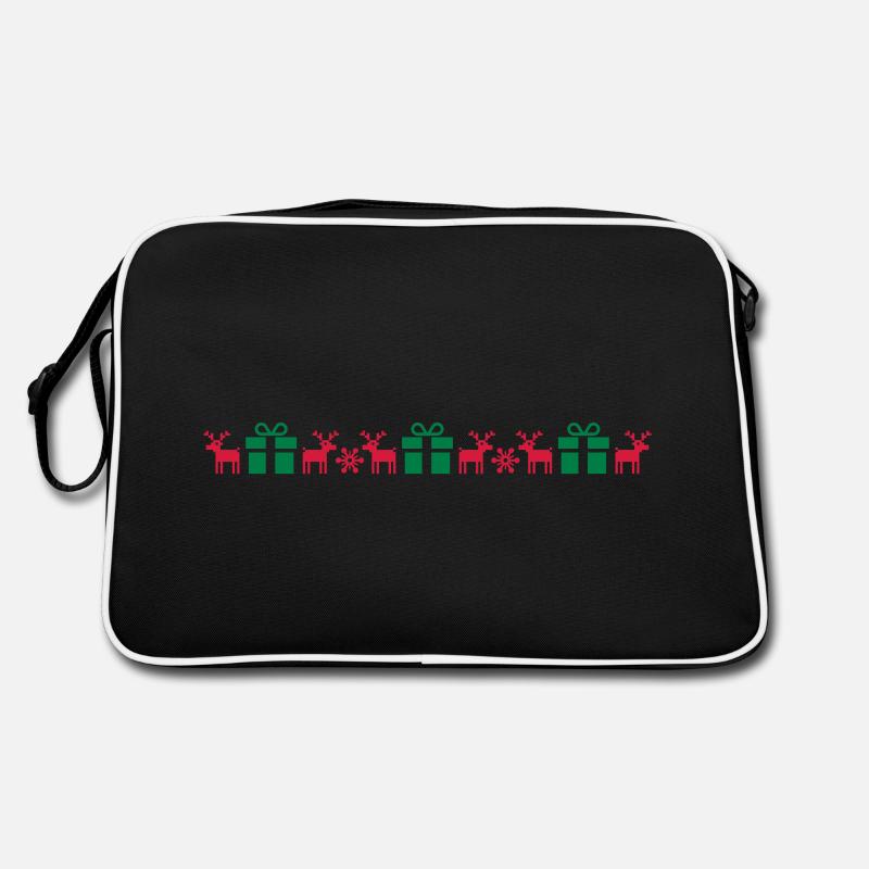 Norweger Muster, Weihnachten, Template, Dein Text Retro Tasche
