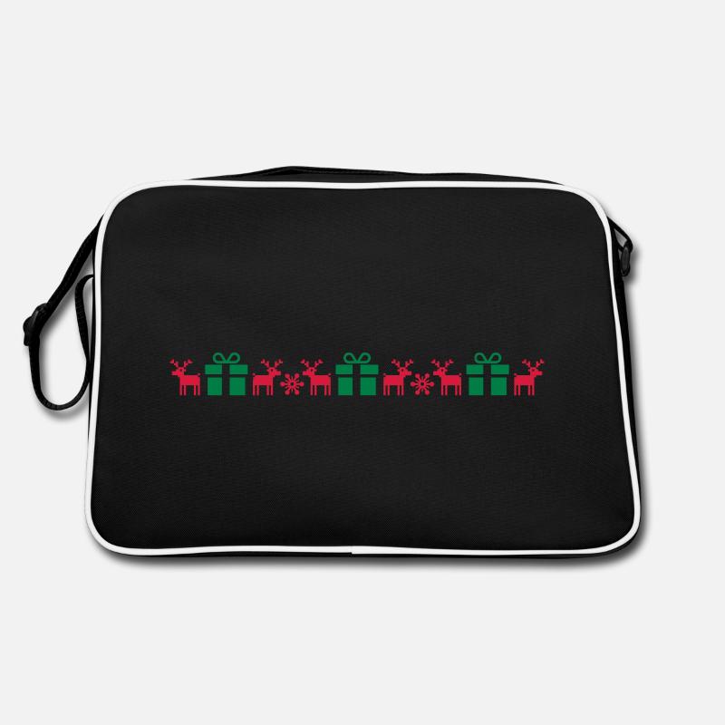 Norwegian Pattern, Christmas, Template, Your Text Retro Bag