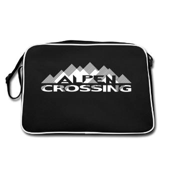 AlpenCrossing 1C - Retro Tasche - Schwarz/Weiß - Hinten
