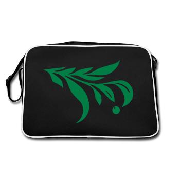 Squiggles Vine Branch - Retro Bag - black/white - Back