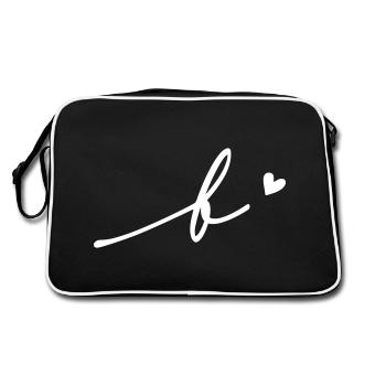 Lettre B Cursive - Sac Retro - noir/blanc - Dos