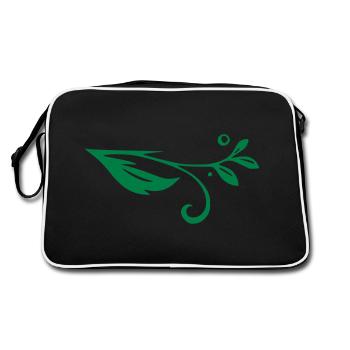 Flourishes Vine - Retro Bag - black/white - Back