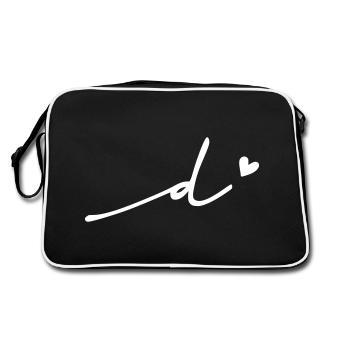Point (d) Cursive - Retro Bag - black/white - Back