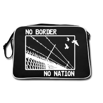 No Border -No Nation - Sac Retro - noir/blanc - Dos