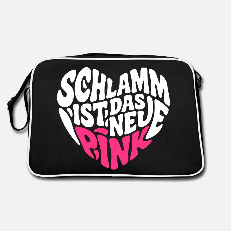 Schlamm ist das neue Pink (Farben änderbar) Retro Tasche
