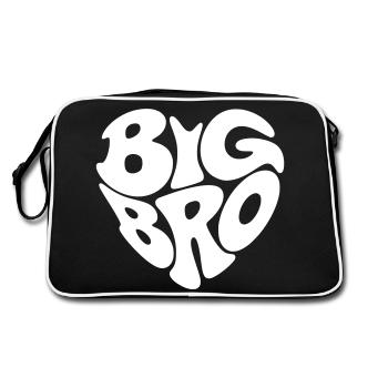 Big Bro - Forme de coeur - Forme de coeur - Big Brother - Sac Retro - noir/blanc - Dos