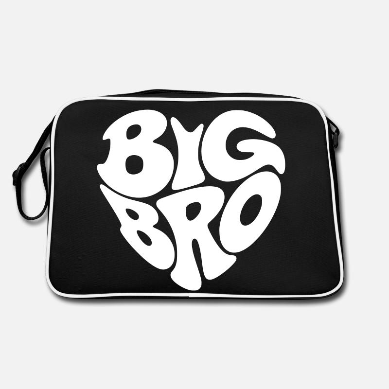 Big Bro - Herz Form - Herzform - Großer Bruder Retro Tasche