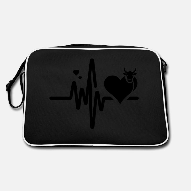 t Cow Farmer Heartbeat Retro Bag