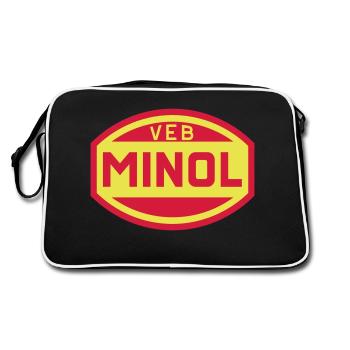 VEB Minol (Farben änderbar) - Retro Tasche - Schwarz/Weiß - Hinten
