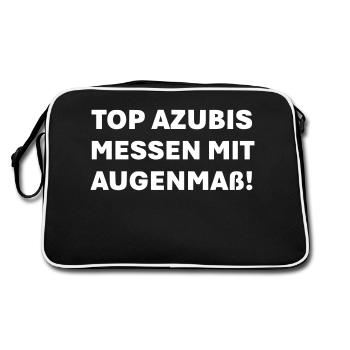 Top Azubis messen mit Augenmaß - Retro Tasche - Schwarz/Weiß - Hinten
