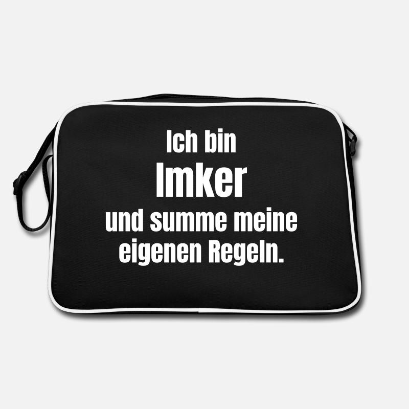 Imker - Retro Tasche - Schwarz/Weiß
