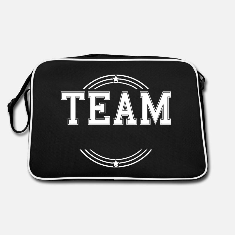 Team Kreis Vorlage Personalisierbar eigener Text Retro Tasche