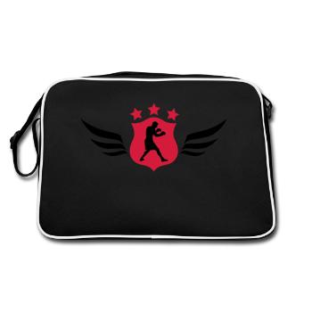 Boxen - Boxer - Retro Tasche - Schwarz/Weiß - Hinten