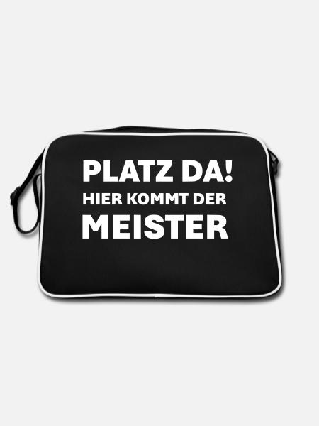 FAITES DE LA PLACE ! Voici le maître - Sac Retro - noir/blanc - Dos