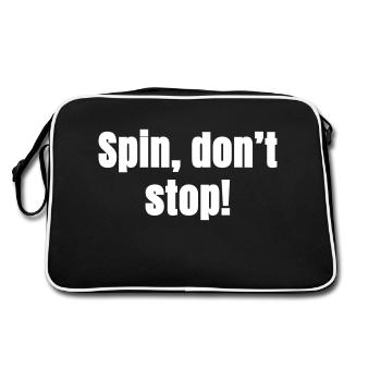 Spin do not stop! - Retro Bag - black/white - Back