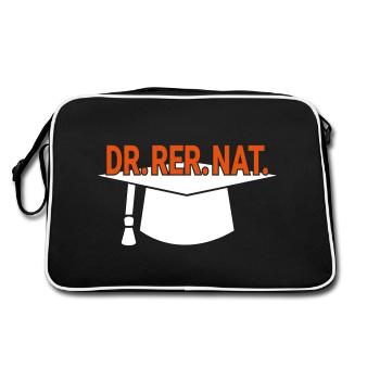 Doktorhut Dr. Promotion Geschenk zum Abschluss - Retro Tasche - Schwarz/Weiß - Hinten