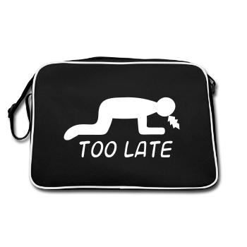 Alcohol Party Hangover Gift for PartyGoers - Retro Bag - black/white - Back