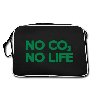 NO CO2 NO LIFE - Retro Bag - black/white - Back