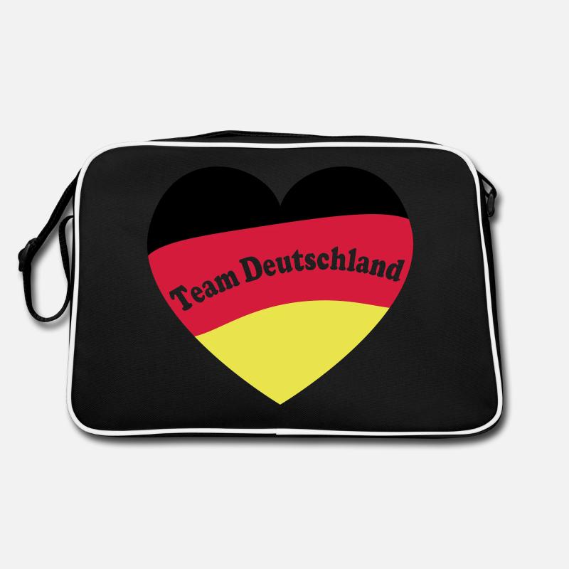 Fußball Deutschland EM Europameister - Retro Tasche - Schwarz/Weiß