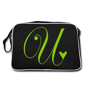 Monogramme U Cœur Vigne - Sac Retro - noir/blanc - Dos