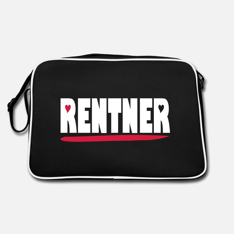 endlich Rentner - Retro Tasche - Schwarz/Weiß