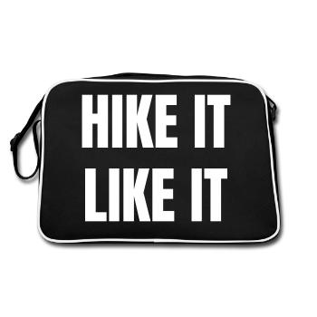 Hike it like it - Retro Tasche - Schwarz/Weiß - Hinten