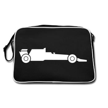 Voiture de course - Sac Retro - noir/blanc - Dos