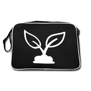 Germe bi-mous - sprout - plant - sp. - Sac Retro - noir/blanc - Dos