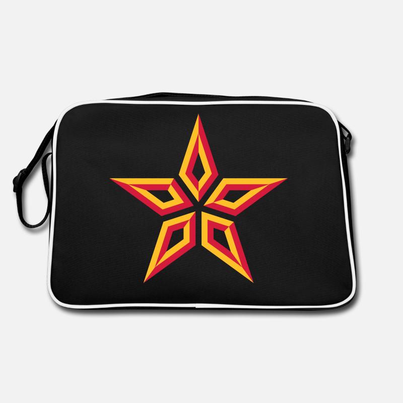 Star Design (Five-Pointed / Yellow Red) Retro Bag