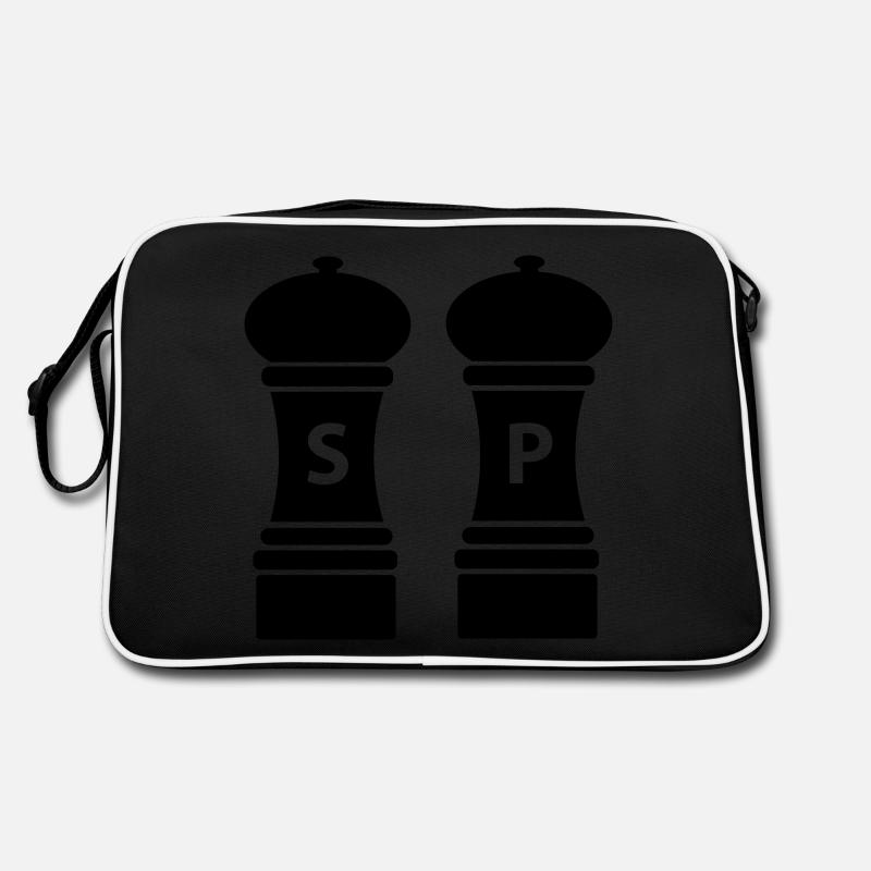Hobbykoch Geschenkidee Salz und Pfeffer Retro Tasche