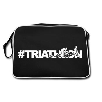 #TRIATHLON man - Retro Tasche - Schwarz/Weiß - Hinten