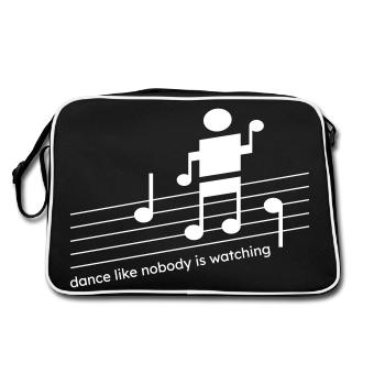 Dansez comme si personne ne vous regardait - Sac Retro - noir/blanc - Dos