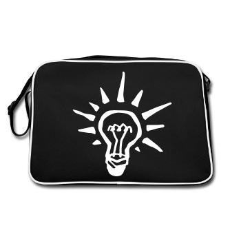 Ampoule brillante - Sac Retro - noir/blanc - Dos