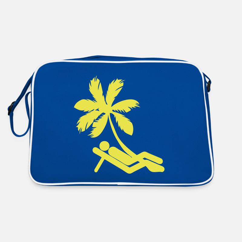 palm sunbathing quiet rest Retro Bag