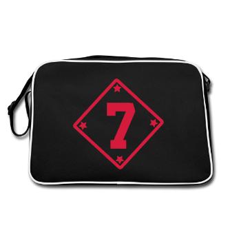 Seven - Number 7 - Retro Bag - black/white - Back