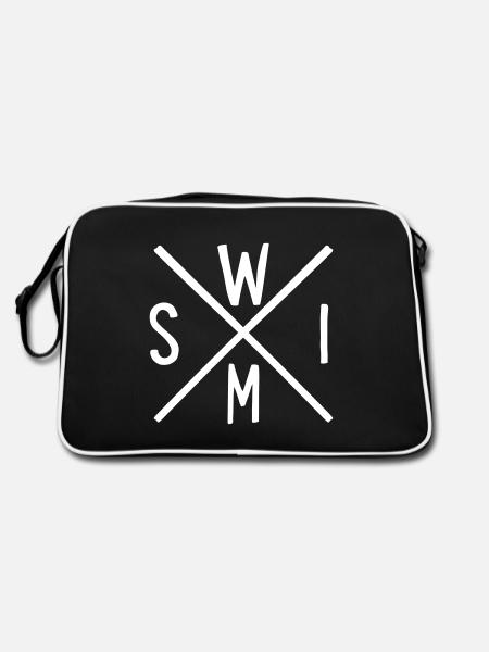 natation - Sac Retro - noir/blanc