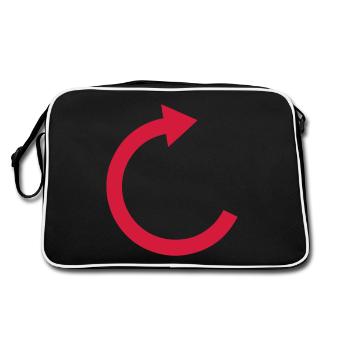 symbole icon actualise repeat 512 - Sac Retro - noir/blanc - Dos