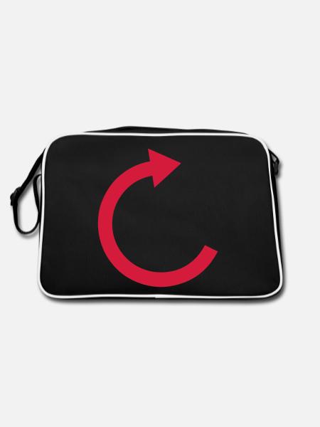 symbole icon actualise repeat 512 - Sac Retro - noir/blanc - Dos