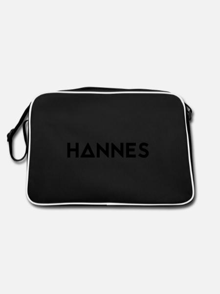Prénom Hannes - Sac Retro - noir/blanc - Dos