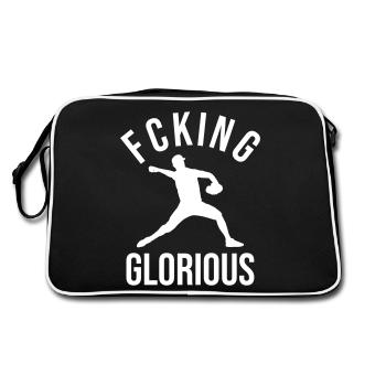Cool baseball player - Retro Bag - black/white - Back