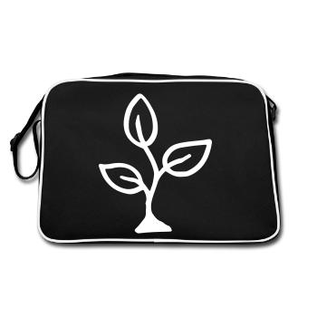 Germe à trois moustill / sprout - spross - plant - Sac Retro - noir/blanc - Dos