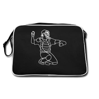 Baseball Pitcher Windup Set - Retro Bag - black/white - Back